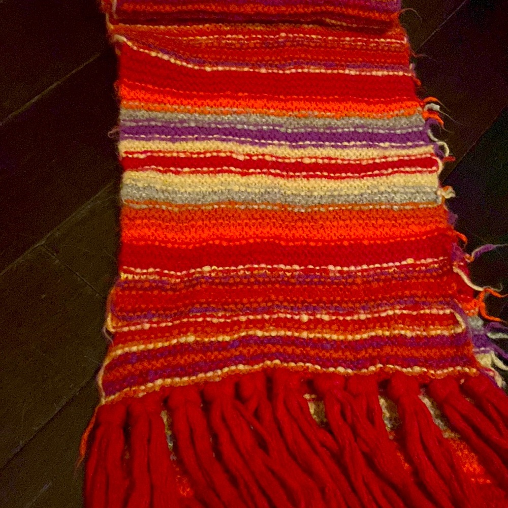 Free People Rainbow Knit Scarf